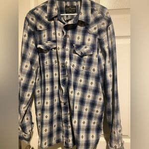 Cody James Blue Plaid Men's Casual Button Down Shirt